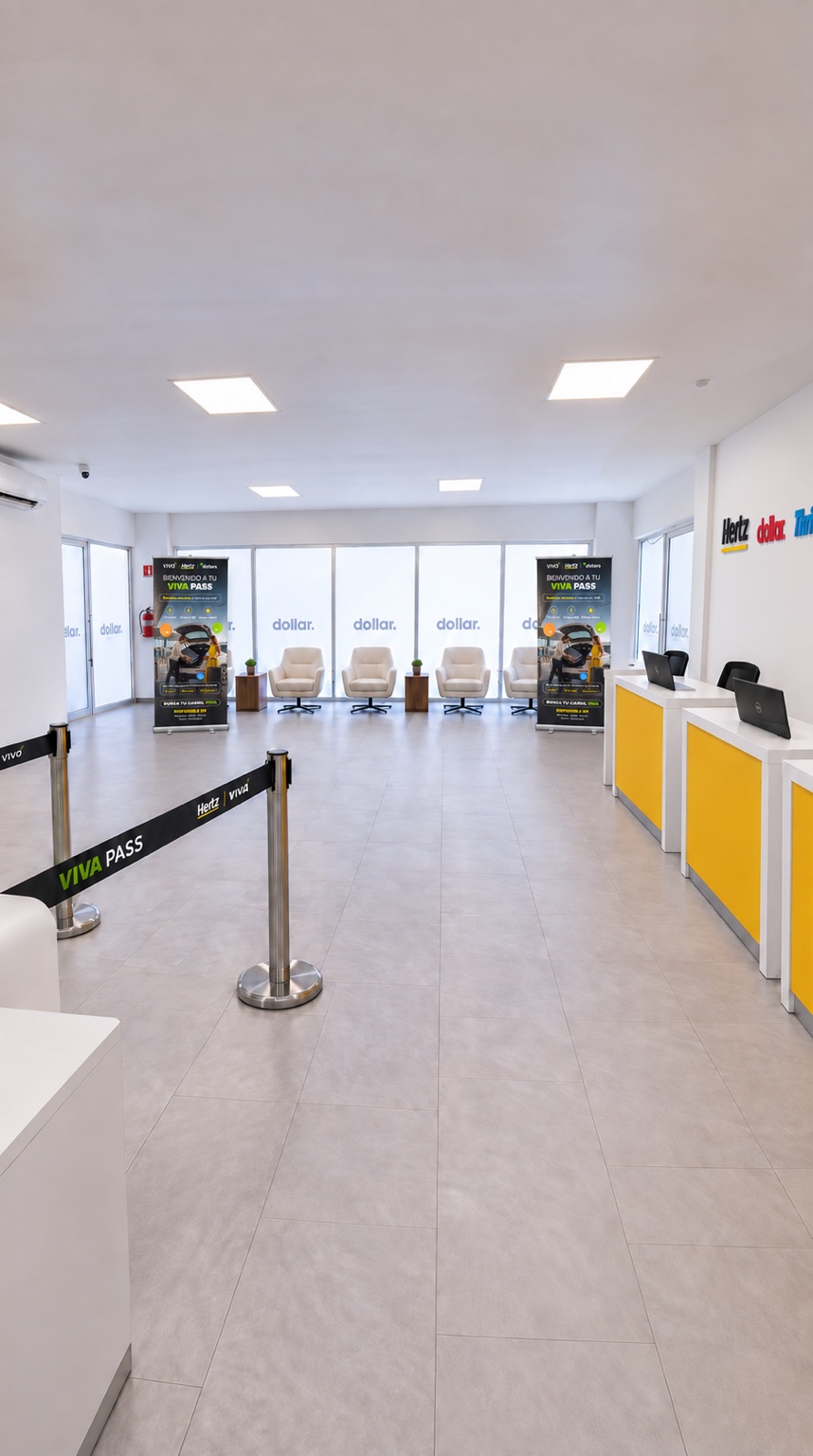 Sucursal · Recorrido y sala de espera